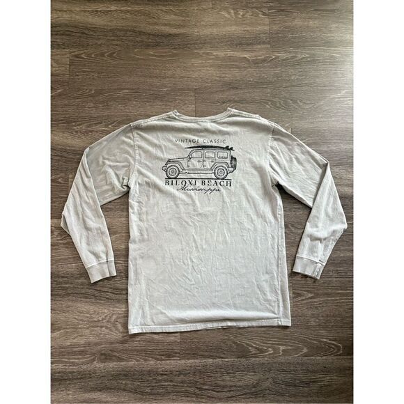 🐿️ Trading Co. Beach Collection Gray Biloxi Beach Mississippi Jeep Large - Picture 1 of 5